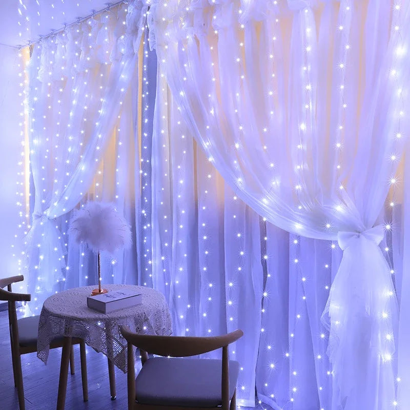 Merry Christmas LED Curtain Garland