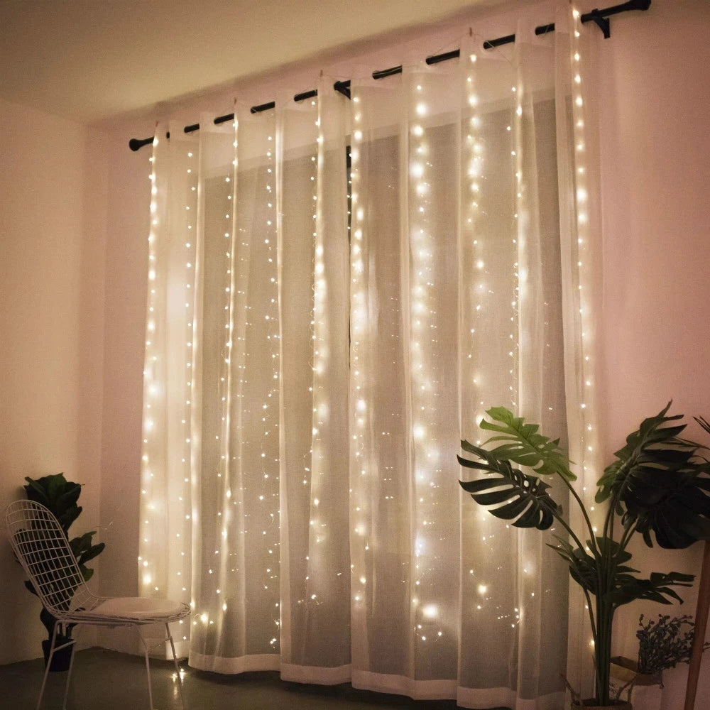 Merry Christmas LED Curtain Garland