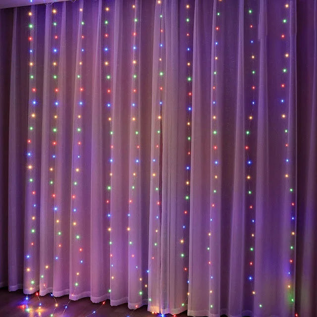 Merry Christmas LED Curtain Garland