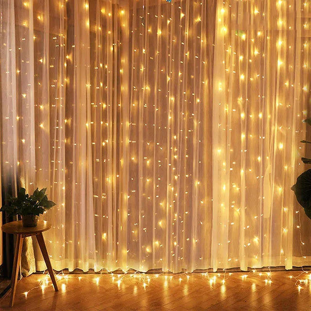 Merry Christmas LED Curtain Garland