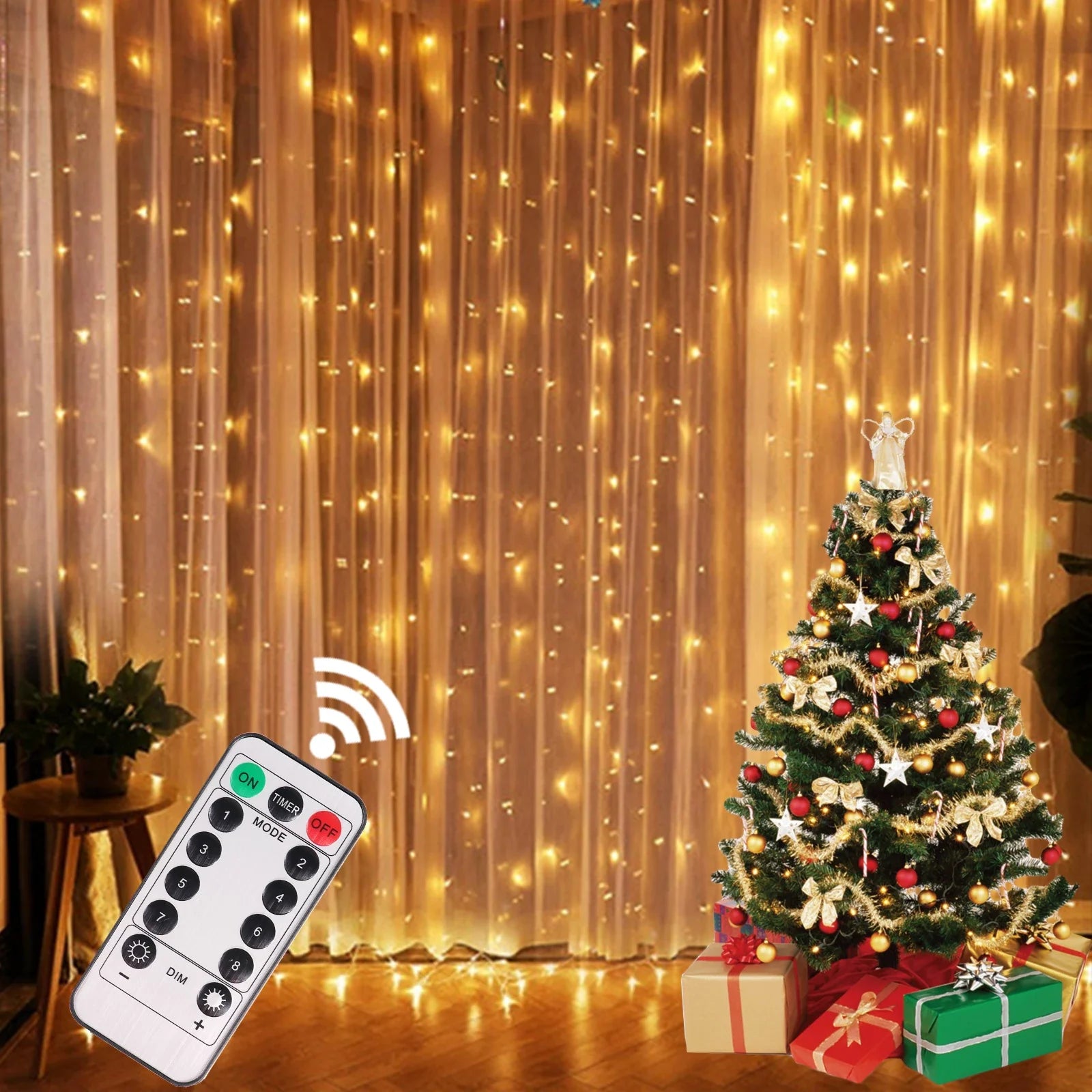 Merry Christmas LED Curtain Garland