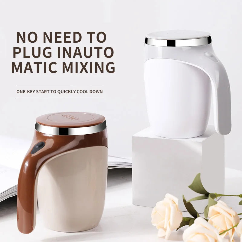 Magnetic Auto-Stir Coffee Mug