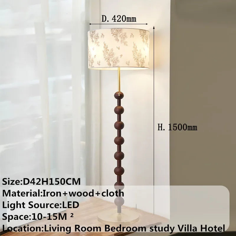DLMH Contemporary Floor Lamp Retro Art Bedroom Living Room Beside The Sofa LED Villa Hotel Decorative Standing Light