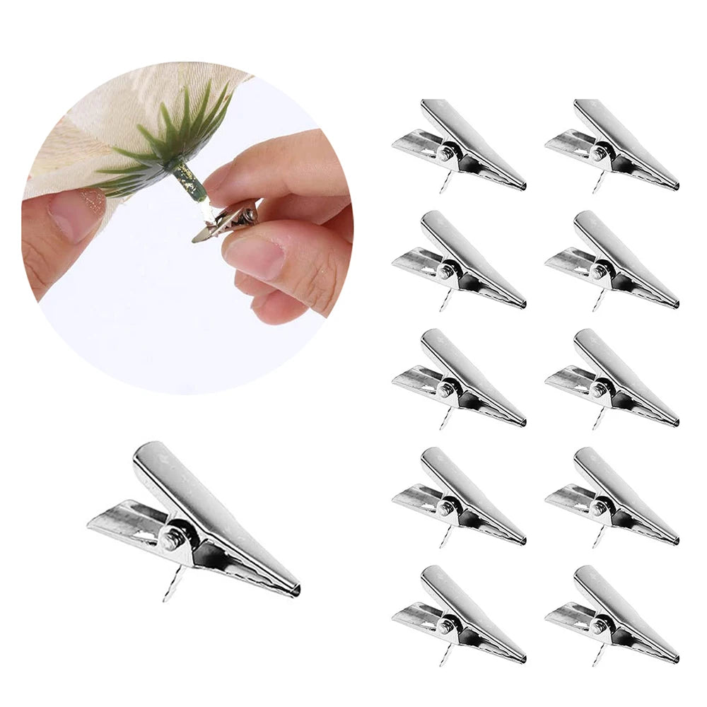 Christmas Glitter Flower Ornaments 5/10pcs