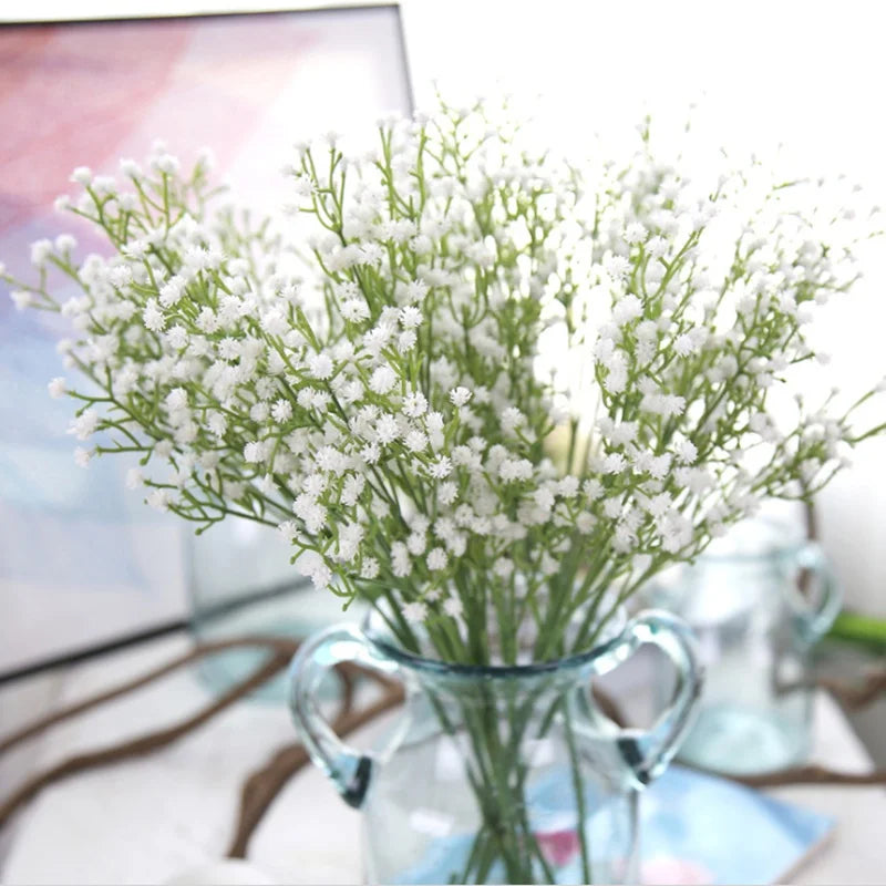 Artificial Flowers White Gypsophila Wedding Decorative Bridal Bouquet Accessory Clearance Vase Filler Home Scrapbooking Ornament