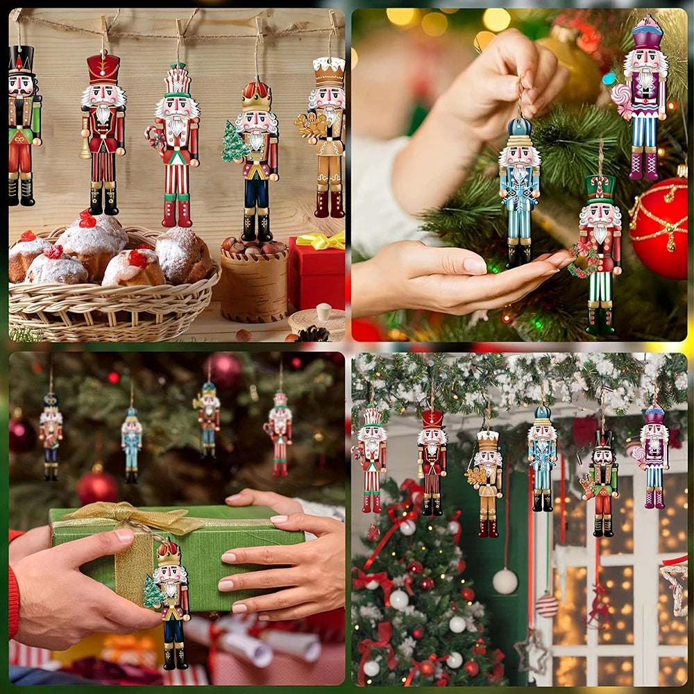 12PCS Wooden Nutcracker Set for Christmas