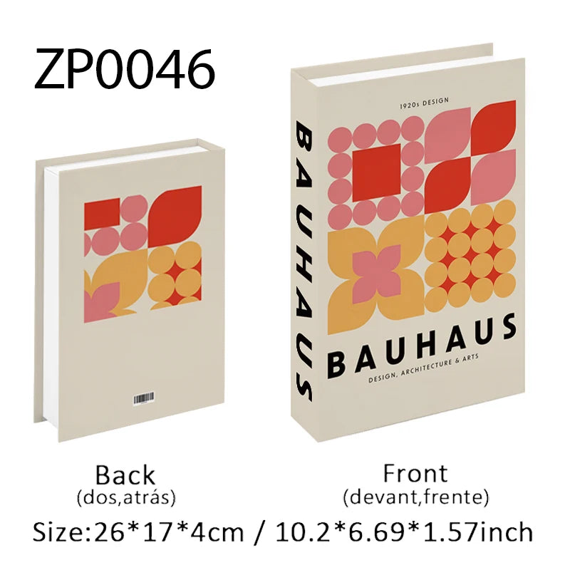 Bauhaus Decorative Books Open Luxury Fake Book Storage Box Home Decor Matisse Boho Monet Coffee Table Shelf Interior Decoration