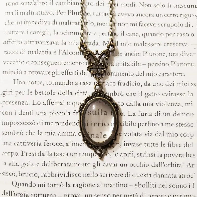 Gothic Vintage Magnifying Glass Necklace