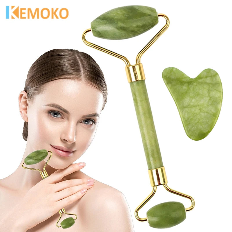 Gua Sha Massager Roller for Face Neck Eye Jade Store Scraper Roller Massage  Lifting Body Slimming Guasha Skin Beauty Care Tools