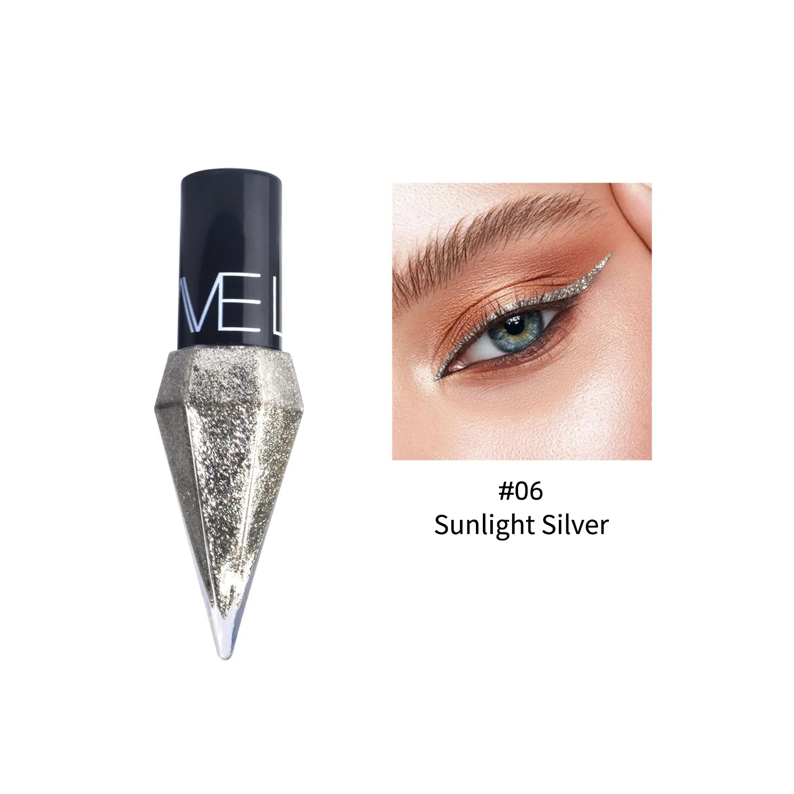 Diamond Sparkling Liquid Eyeliner Pearlescent color development quick dry waterproof not easily smudging liquid eyeliner