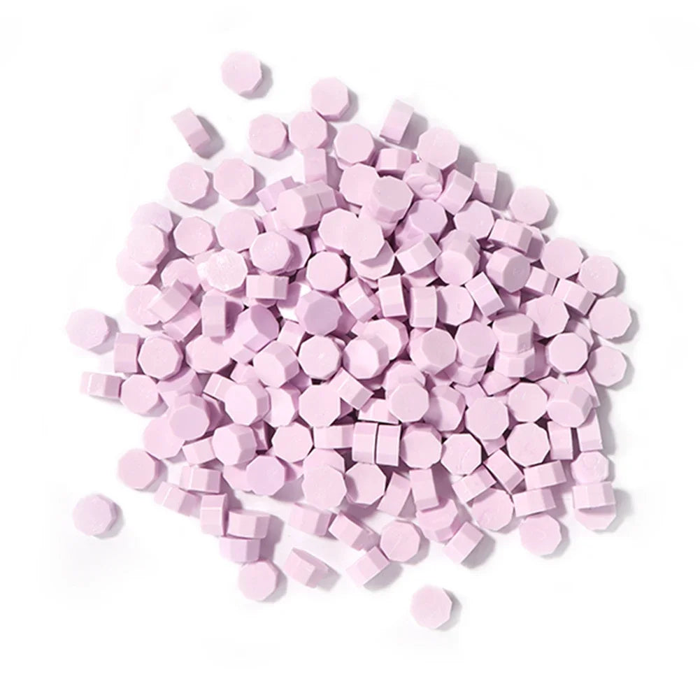 100pcs Octagon Red Sealing Wax Beads Retro Seal Stamp Beaded for Wedding Birthday Card Vintage Craft Envelope Letter Decor