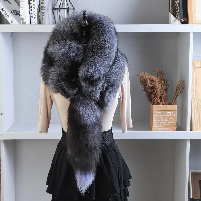 Luxury Real Fox Fur Scarf