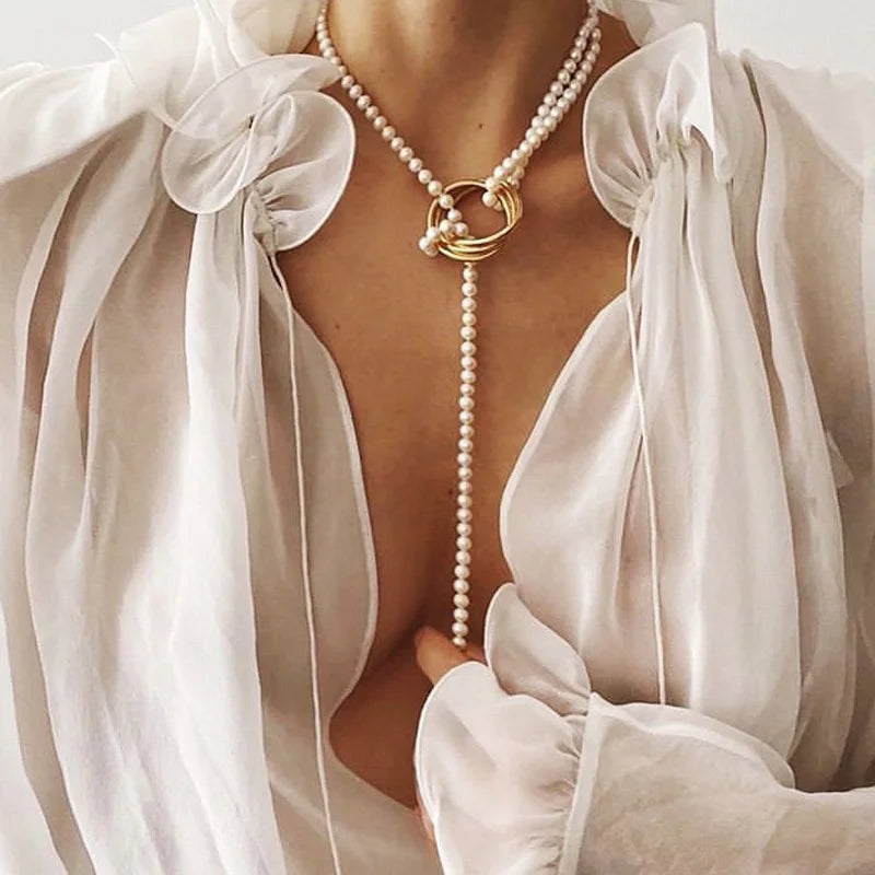 Elegant Baroque Pearl Necklace