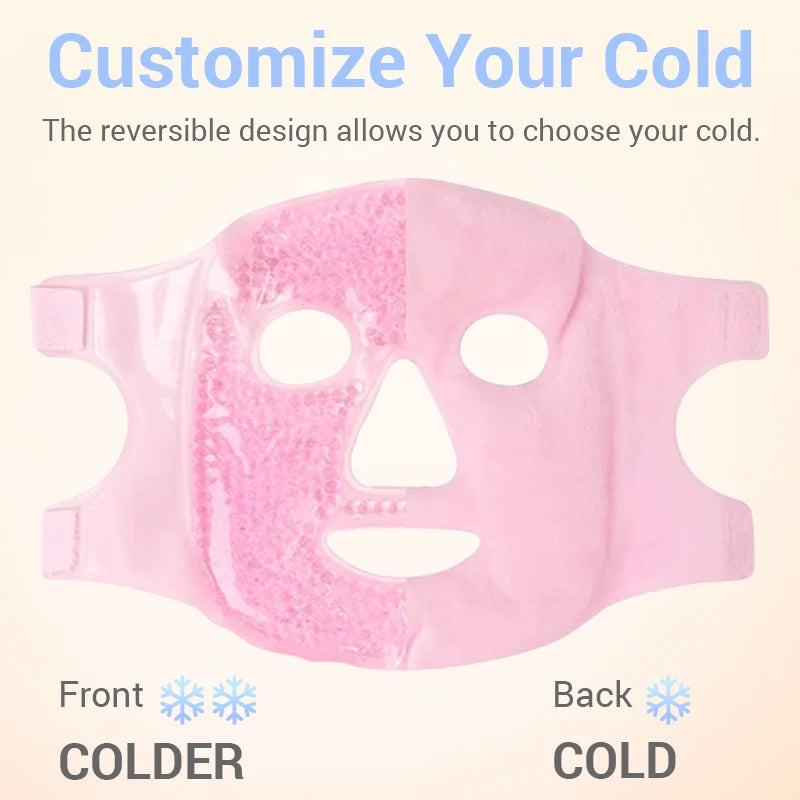Ice Hot Cold Eye Mask Facial Mask Hot Cold Compress Pack Gel Beads Cold Ice Pack Face Eye Mask Compress Sleeping SPA Beauty Care
