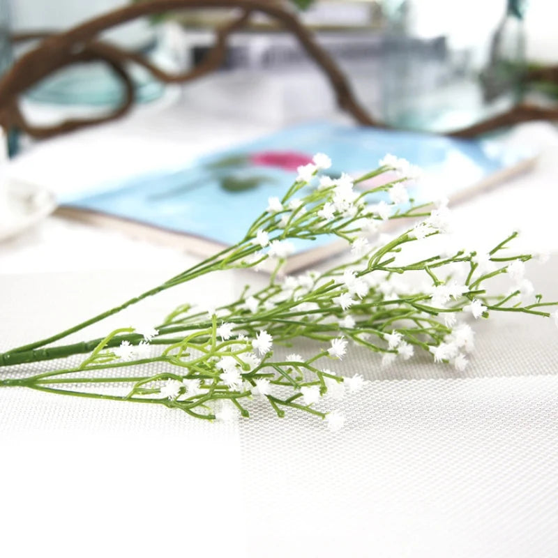 Artificial Flowers White Gypsophila Wedding Decorative Bridal Bouquet Accessory Clearance Vase Filler Home Scrapbooking Ornament