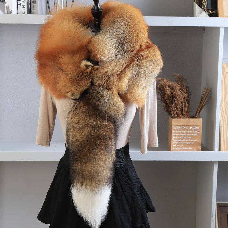 Luxury Real Fox Fur Scarf