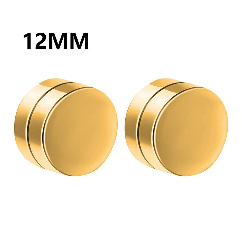 1Pair Fashion Magnetic Clip Ear Stud Non Piercing Earrings Fake Earrings Gift for Men Women Jewelry