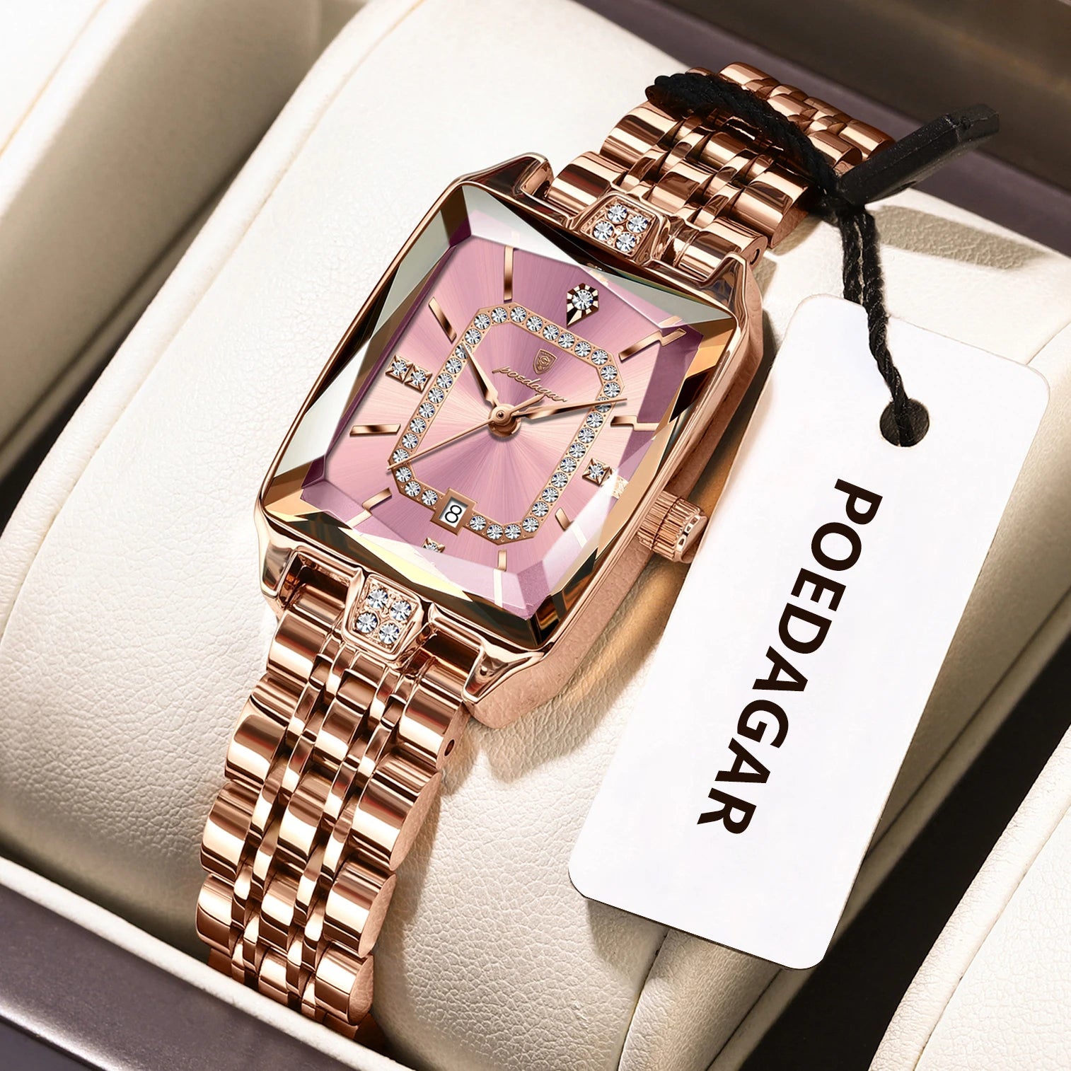 POEDAGAR Luxury Woman Watch Waterproof Date High Quality Casual Ladies Wristwatch Stainless Steel Quartz Elegant Women's Watches