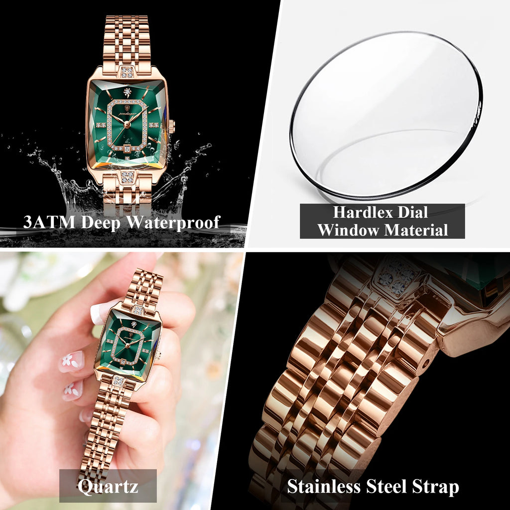 POEDAGAR Luxury Woman Watch Waterproof Date High Quality Casual Ladies Wristwatch Stainless Steel Quartz Elegant Women's Watches