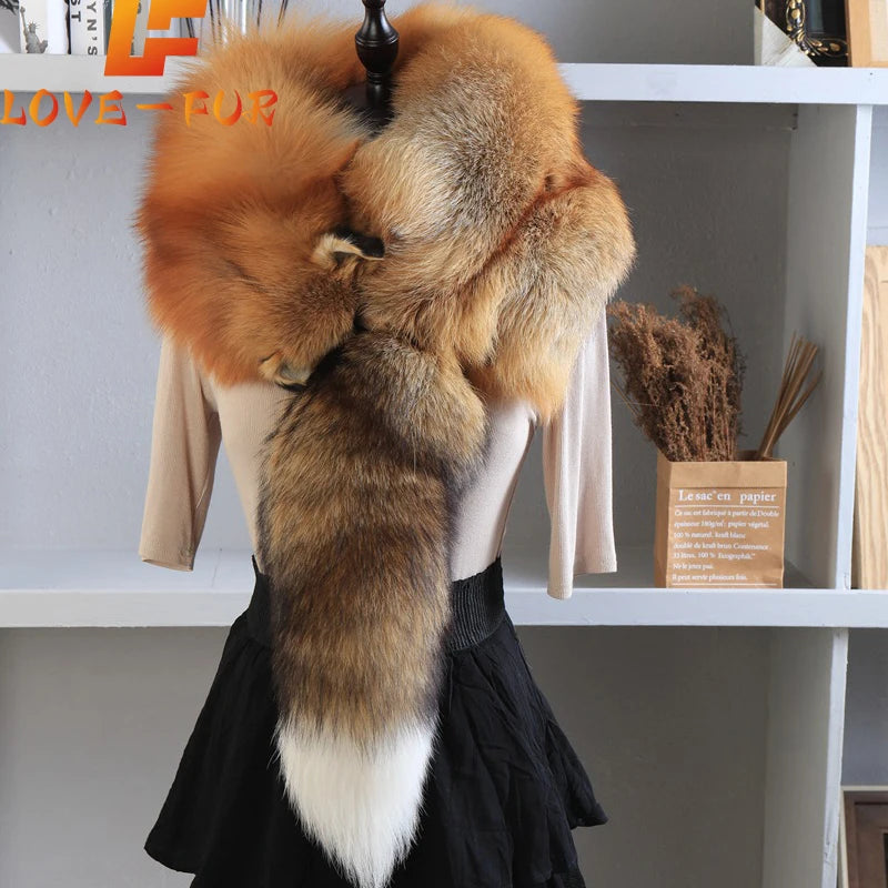 Luxury Real Fox Fur Scarf