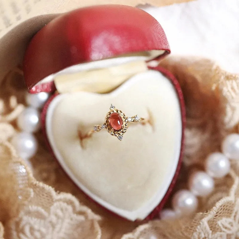 Vintage Oval Wreath Ring for Women