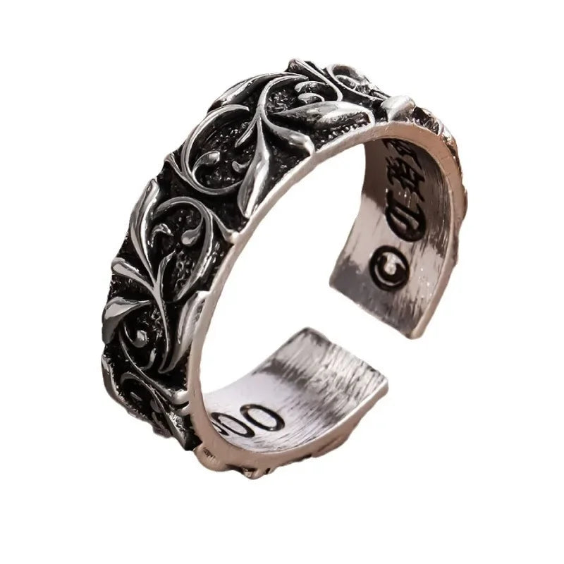 Vintage open style personalized design eternal ring for couples