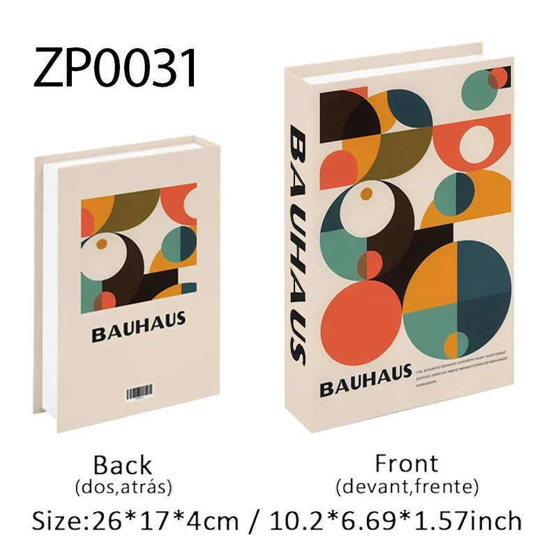 Bauhaus Decorative Books Open Luxury Fake Book Storage Box Home Decor Matisse Boho Monet Coffee Table Shelf Interior Decoration
