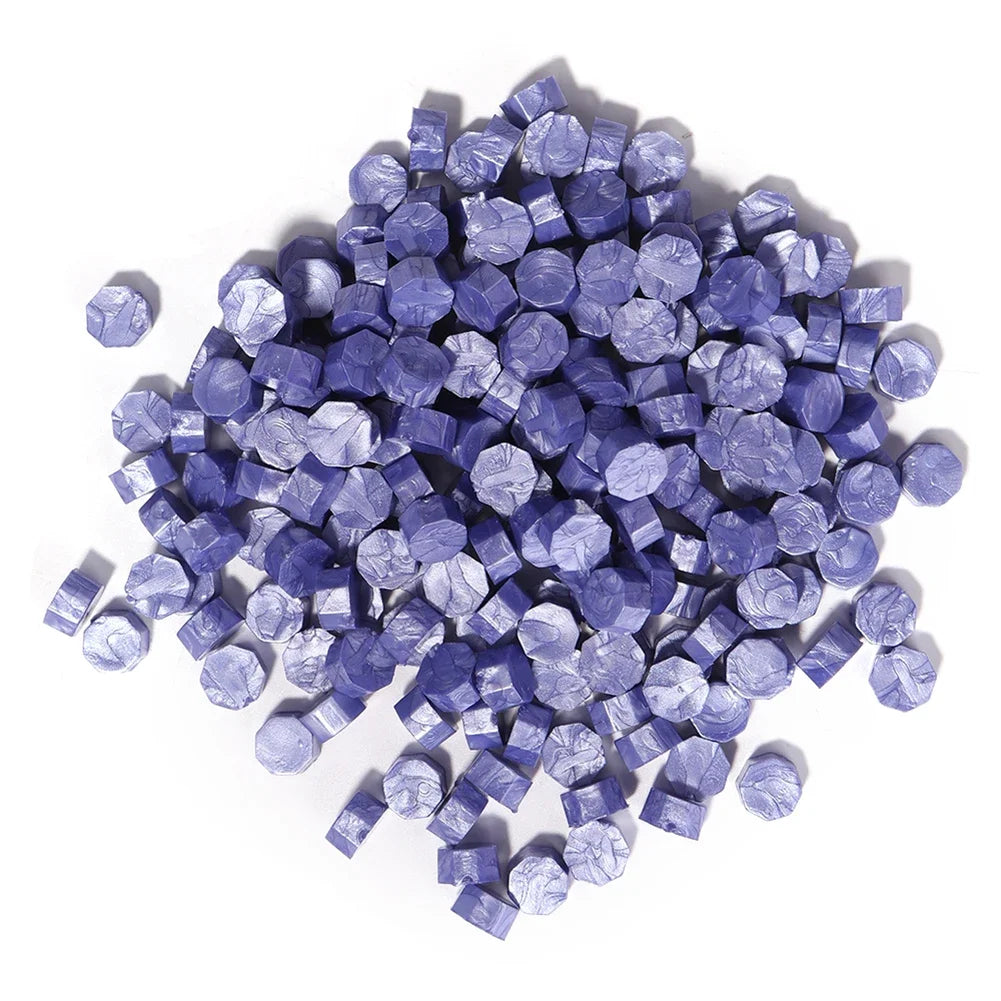 100pcs Octagon Red Sealing Wax Beads Retro Seal Stamp Beaded for Wedding Birthday Card Vintage Craft Envelope Letter Decor