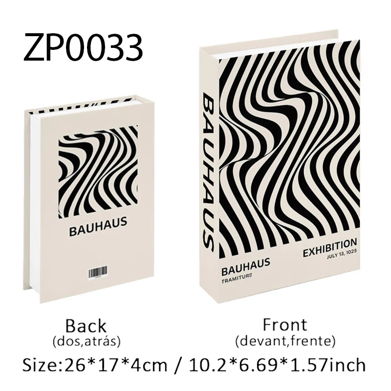 Bauhaus Decorative Books Open Luxury Fake Book Storage Box Home Decor Matisse Boho Monet Coffee Table Shelf Interior Decoration