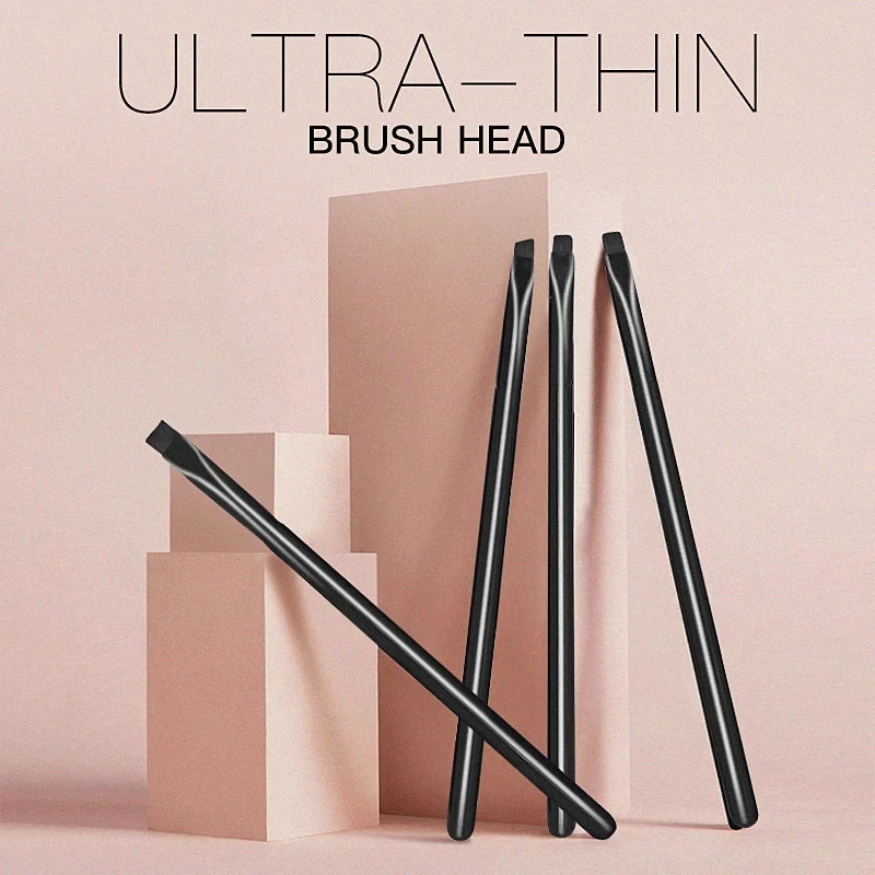 3pcs Makeup Brush Set,Blade eyeliner brush fine oblique head eyebrow brush outline eyeliner ultra-thin eye shadow brush makeup b