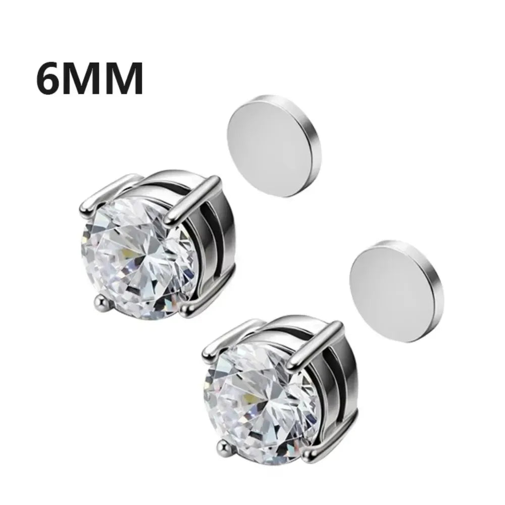 1-12 Pair Fashion Magnetic Clip Ear Stud Non Piercing Earrings Fake Earrings Gift for Men Women Jewelry