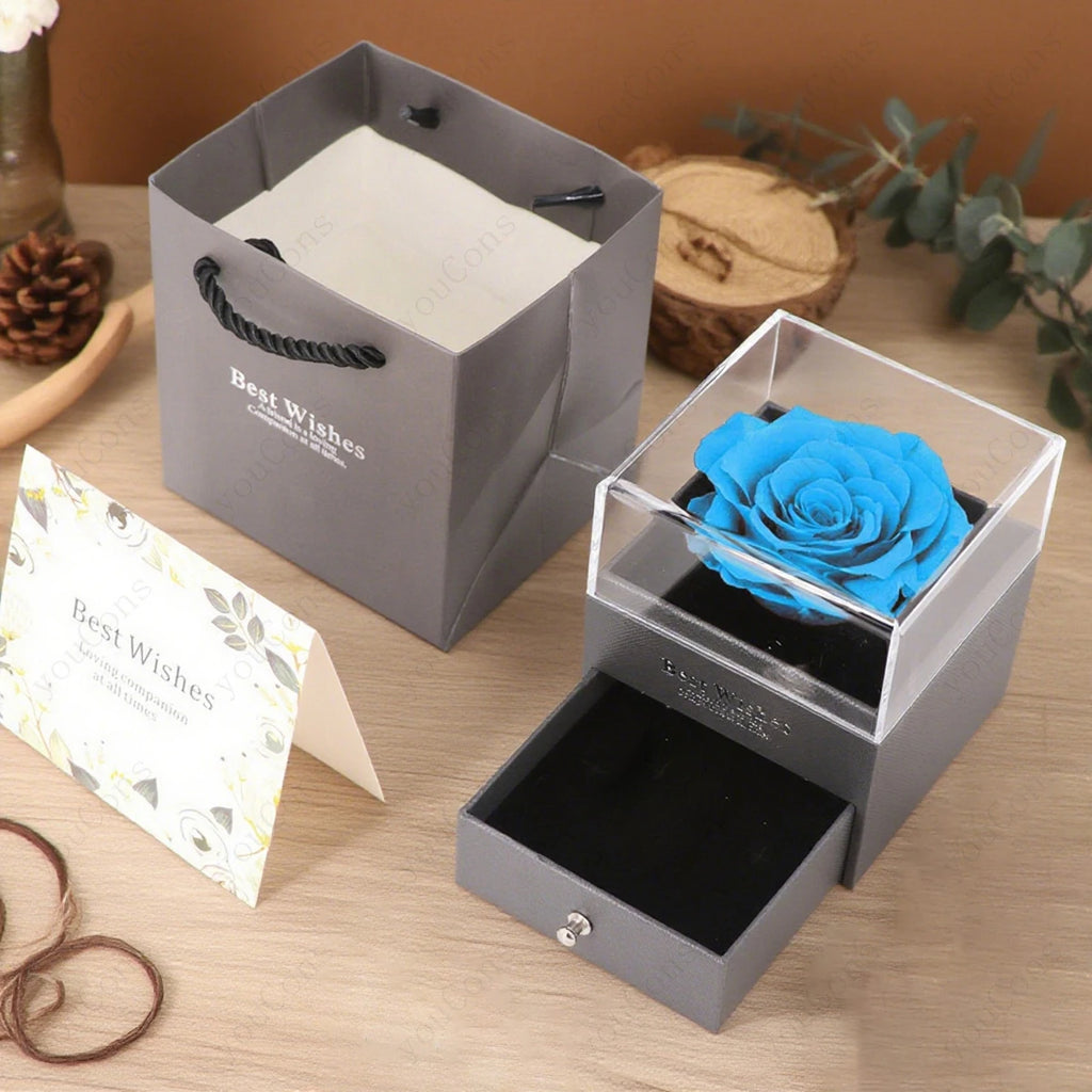 Luxury Heart Pendant Necklaces With Rose Gift Box For Women Christmas Valentine Girlfriend Romantic Trendy Wedding Jewelry