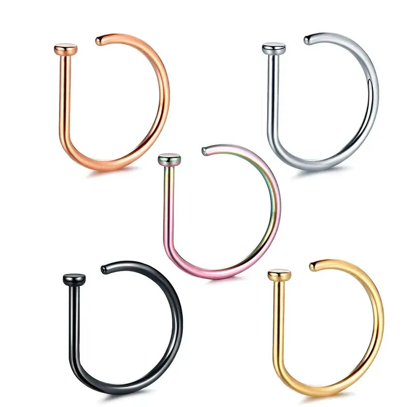 Fake Piercing Nose Rings for Women Men