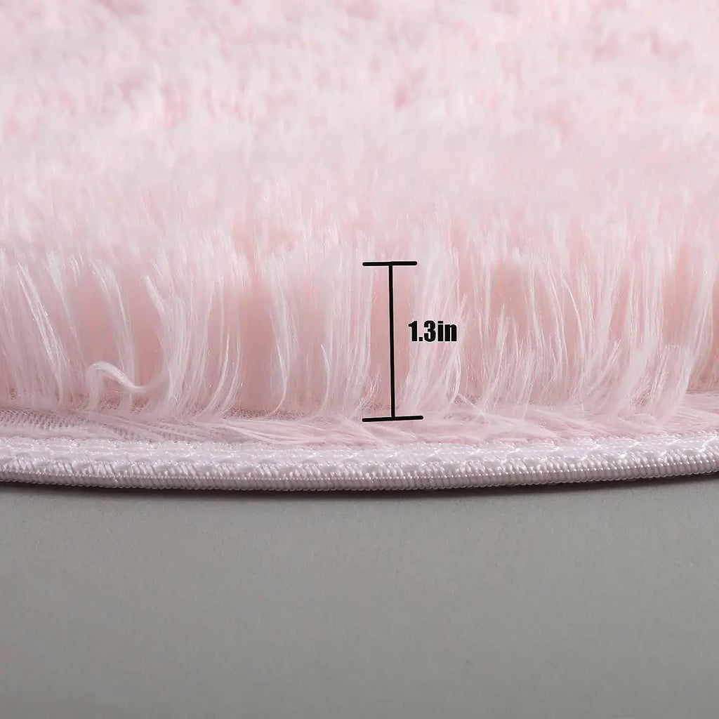 Fluffy Round Plush Rug