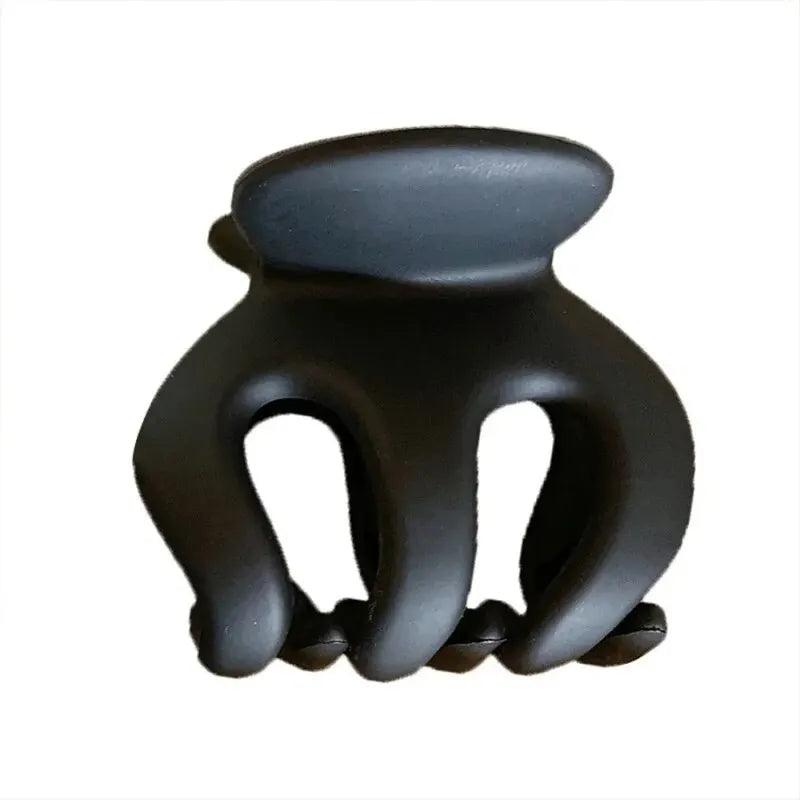 54pcs Autumn Winter Milk Tea Color System Hair Bands Grab Clip Large Intestine Hair Band Side Clip High Elasticity Hair Band