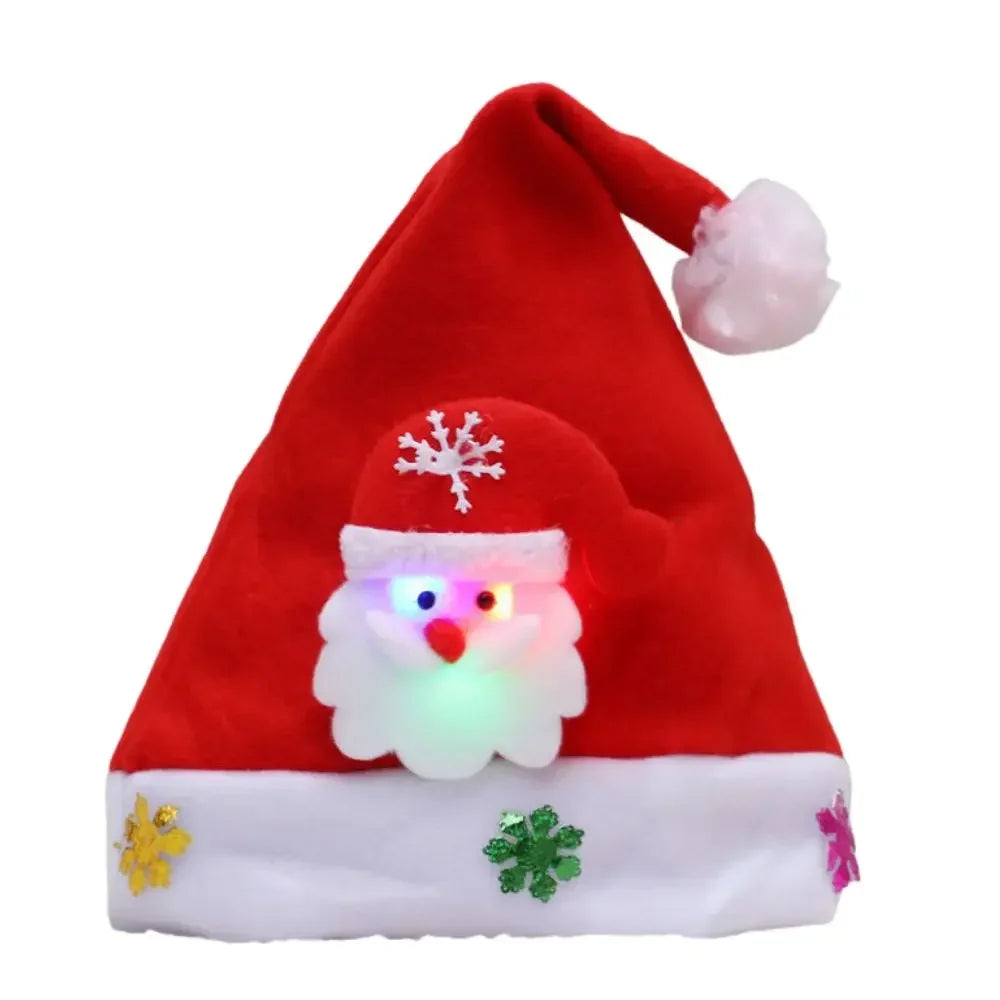 LED Christmas Knitted Hat Light Up Xmas Beanie Cap Unisex Winter Beanie Sweater Hat with Colorful LEDs for Christmas New Yea