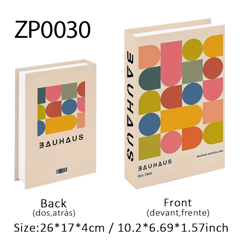 Bauhaus Decorative Books Open Luxury Fake Book Storage Box Home Decor Matisse Boho Monet Coffee Table Shelf Interior Decoration