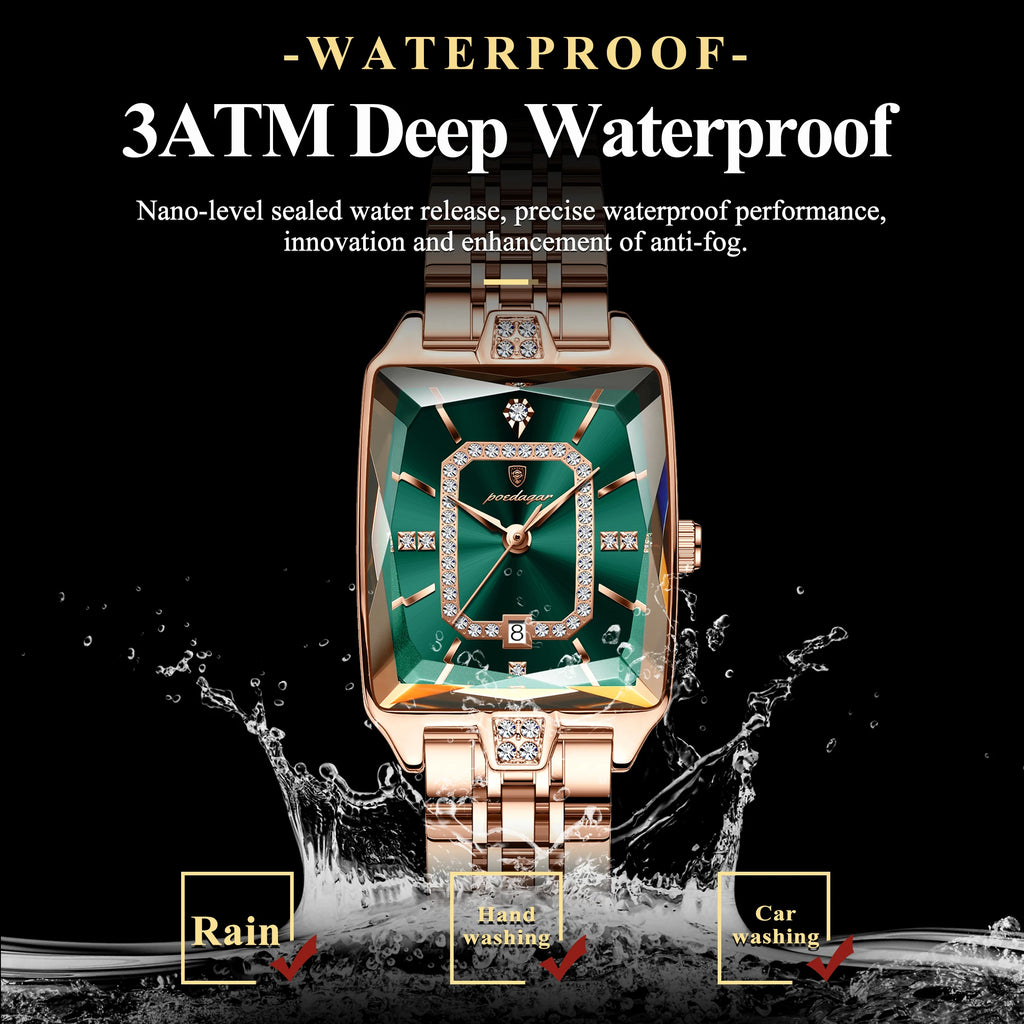 POEDAGAR Luxury Woman Watch Waterproof Date High Quality Casual Ladies Wristwatch Stainless Steel Quartz Elegant Women's Watches