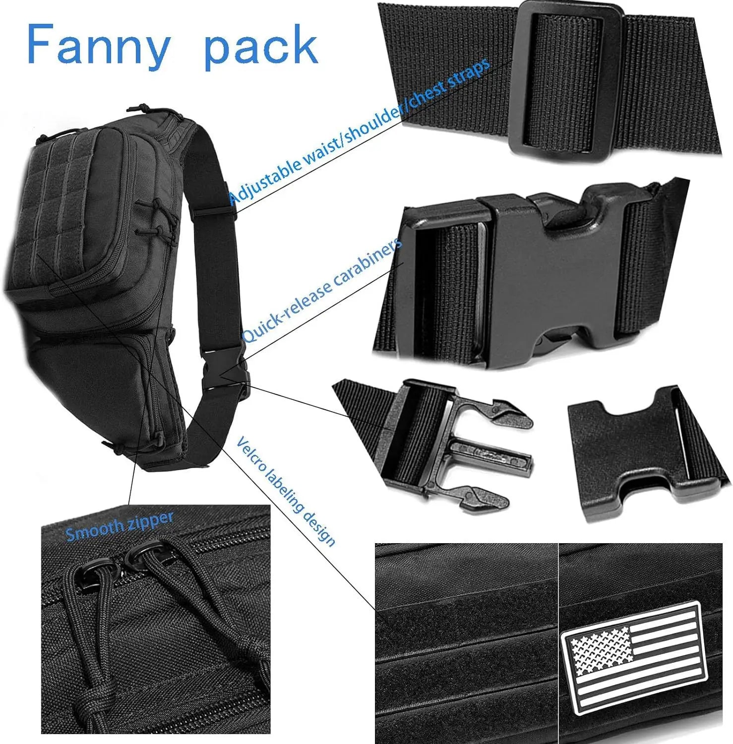 New Outdoor Multi functional Invisible Waist Attachment Bag for Men's Sports Storage Waist Bag Outdoor Tool Kit