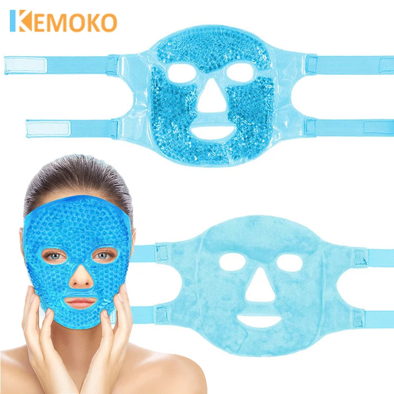 Ice Hot Cold Eye Mask Facial Mask Hot Cold Compress Pack Gel Beads Cold Ice Pack Face Eye Mask Compress Sleeping SPA Beauty Care
