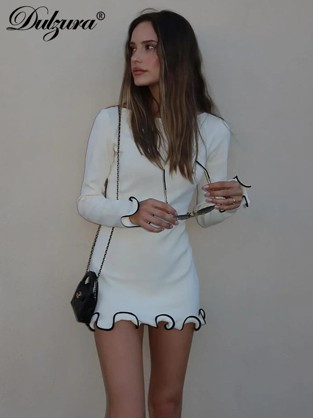 Ruffled Patchwork Bodycon Dress