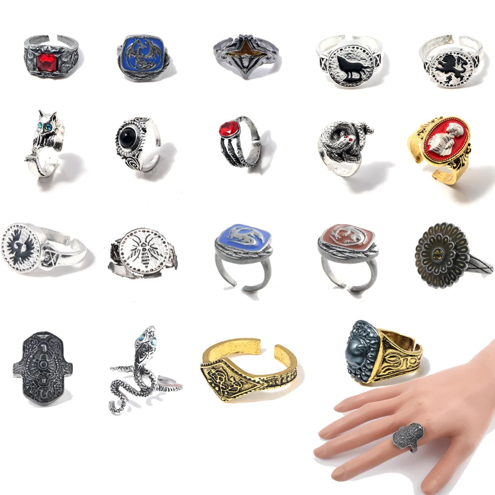 Game Dark Souls Rings for Men Vintage Havel's Demon's Scar Chloranthy Serpent Leo Darkmoon Ring Halloween Jewelry Gift