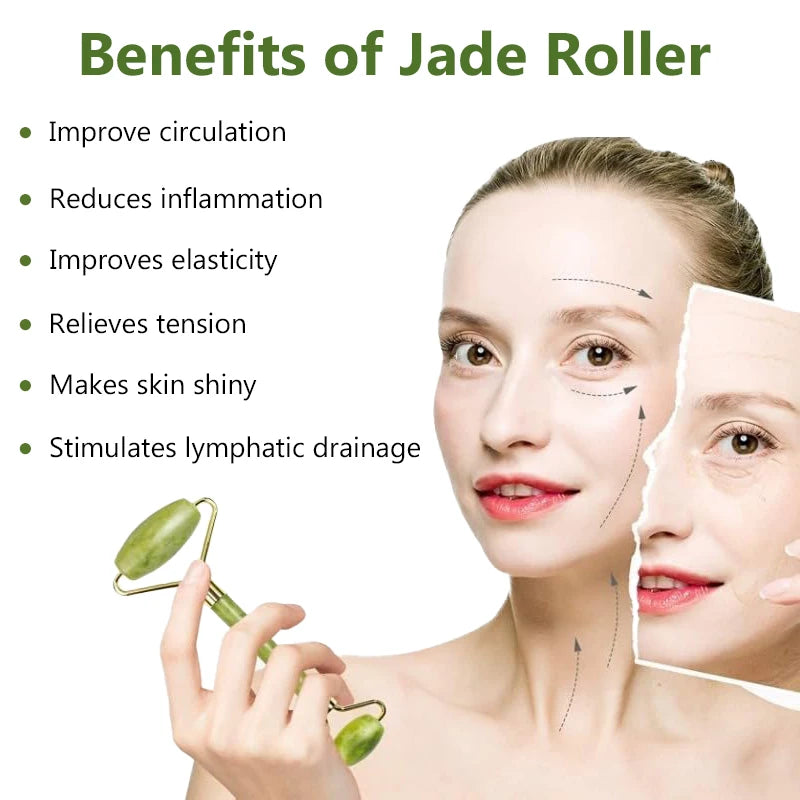 Gua Sha Massager Roller for Face Neck Eye Jade Store Scraper Roller Massage  Lifting Body Slimming Guasha Skin Beauty Care Tools