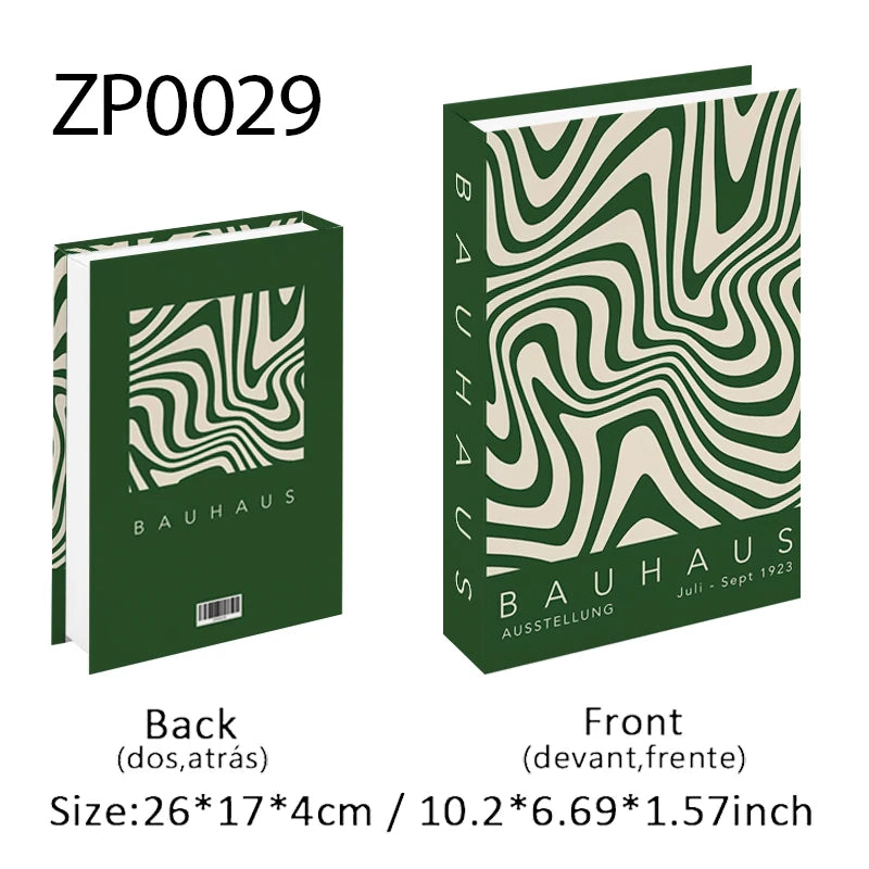 Bauhaus Decorative Books Open Luxury Fake Book Storage Box Home Decor Matisse Boho Monet Coffee Table Shelf Interior Decoration