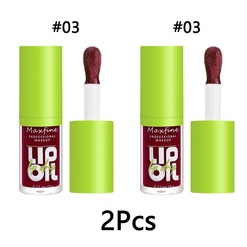 Lip Gloss Waterproof Long-term Moisturizing Non-stick Cup Non-fading Liquid Green Packaging Lip Gloss Cosmetics