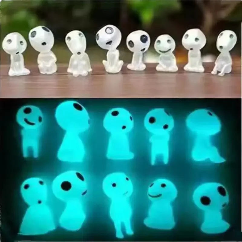 10pcs Luminous Ghost Micro Landscape Accessories Outdoor Miniature Decor Glow in Dark Tree Elves Fairy Garden Decoration