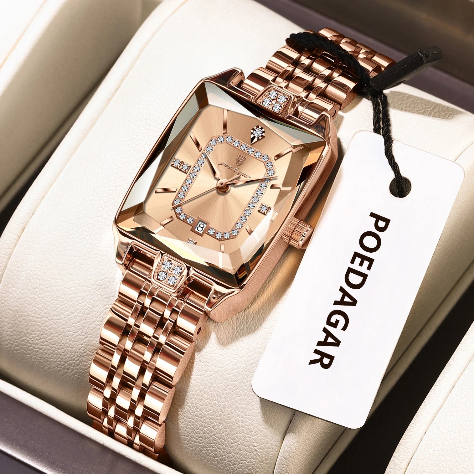 POEDAGAR Luxury Woman Watch Waterproof Date High Quality Casual Ladies Wristwatch Stainless Steel Quartz Elegant Women's Watches