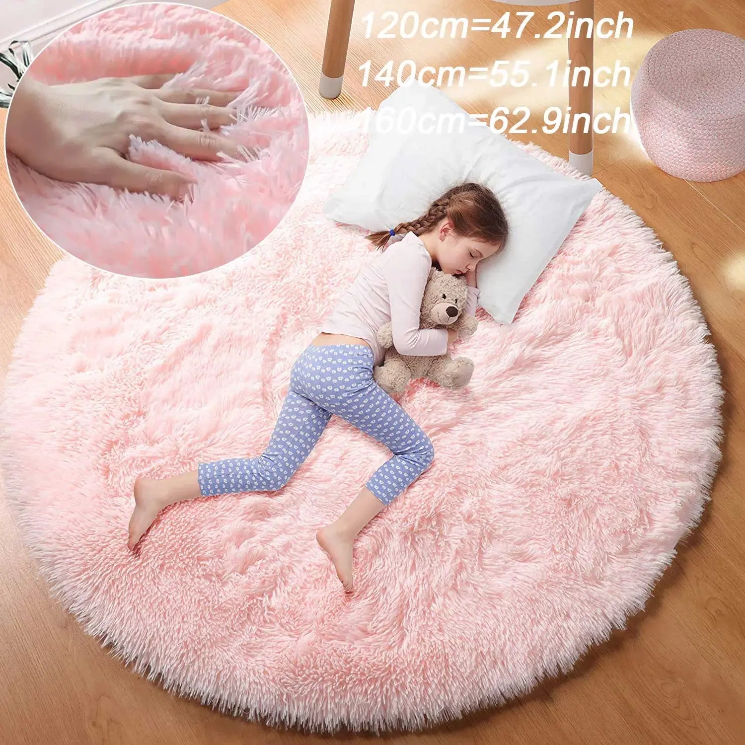 Fluffy Round Plush Rug