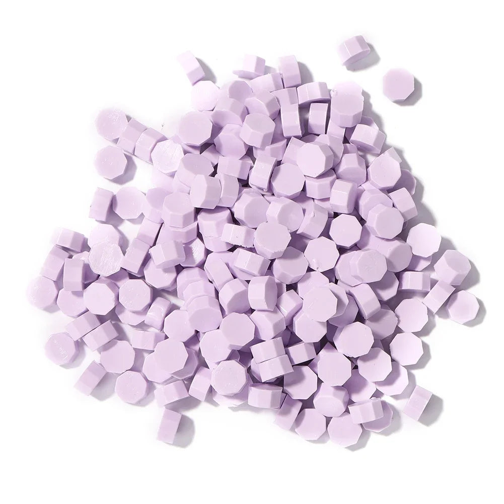 100pcs Octagon Red Sealing Wax Beads Retro Seal Stamp Beaded for Wedding Birthday Card Vintage Craft Envelope Letter Decor