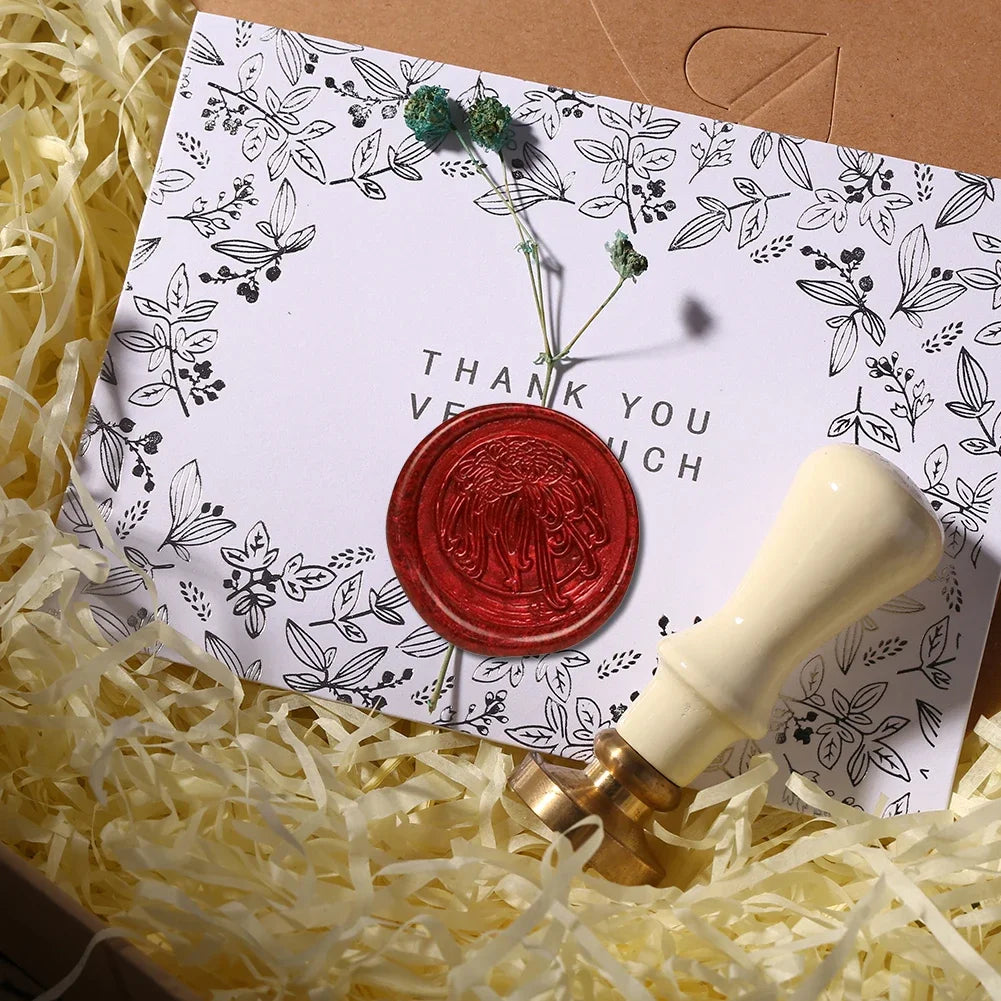 100pcs Octagon Red Sealing Wax Beads Retro Seal Stamp Beaded for Wedding Birthday Card Vintage Craft Envelope Letter Decor